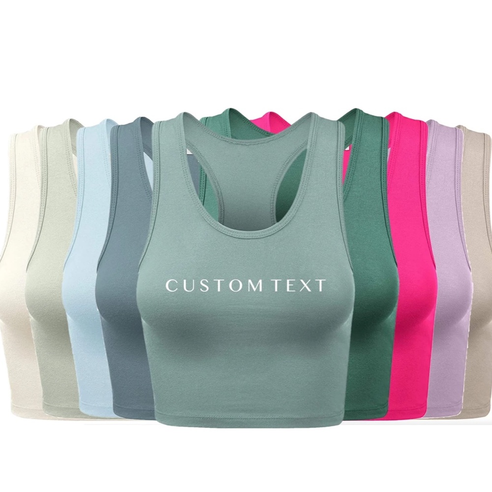 CUSTOM | Crop Racerback Tank Top | Women's Sizing